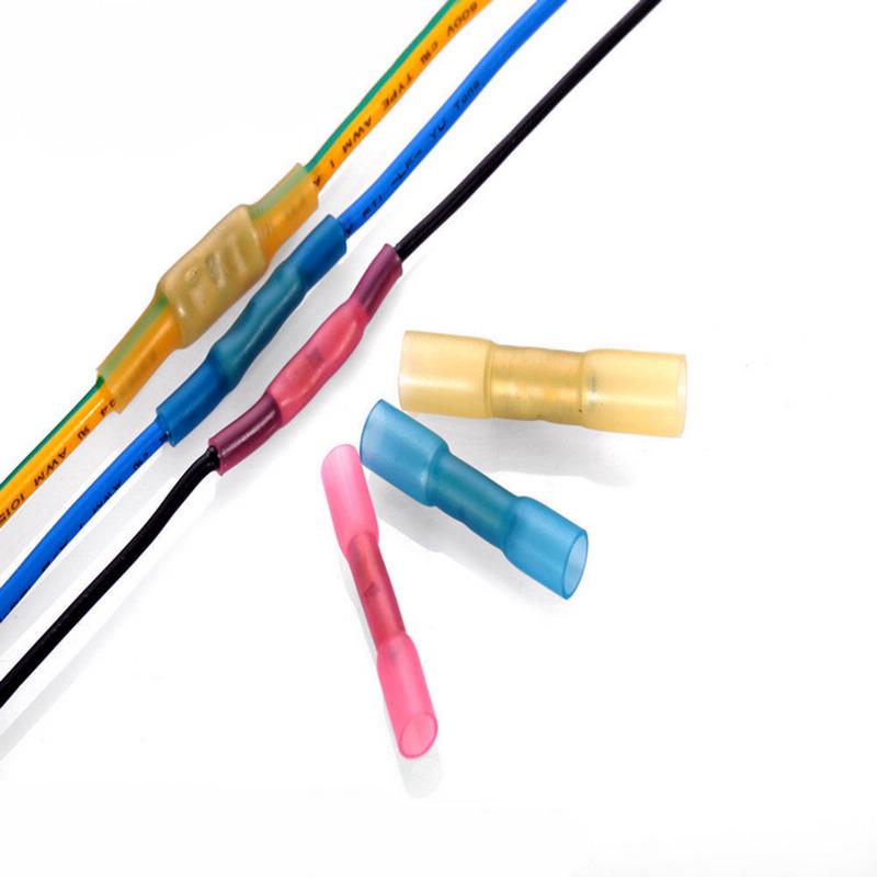 50 шт. смешанные термоусадочные клеммы для электрических проводов, обжимные клеммы