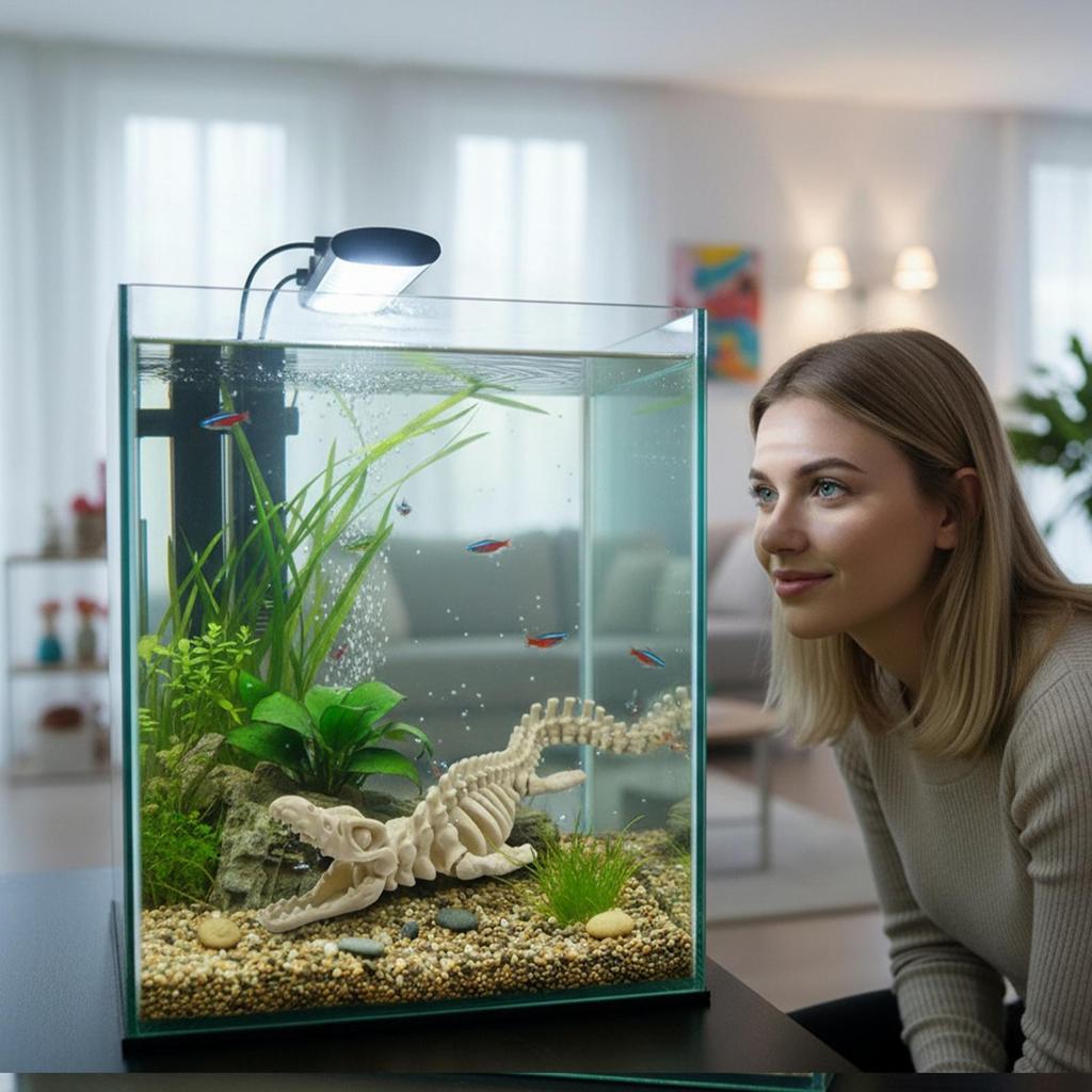 3D-печатный скелет мозазавра, шарнирный, декорация для аквариума, фигурка мозазавра для аксессуаров аквариума с рептилиями
