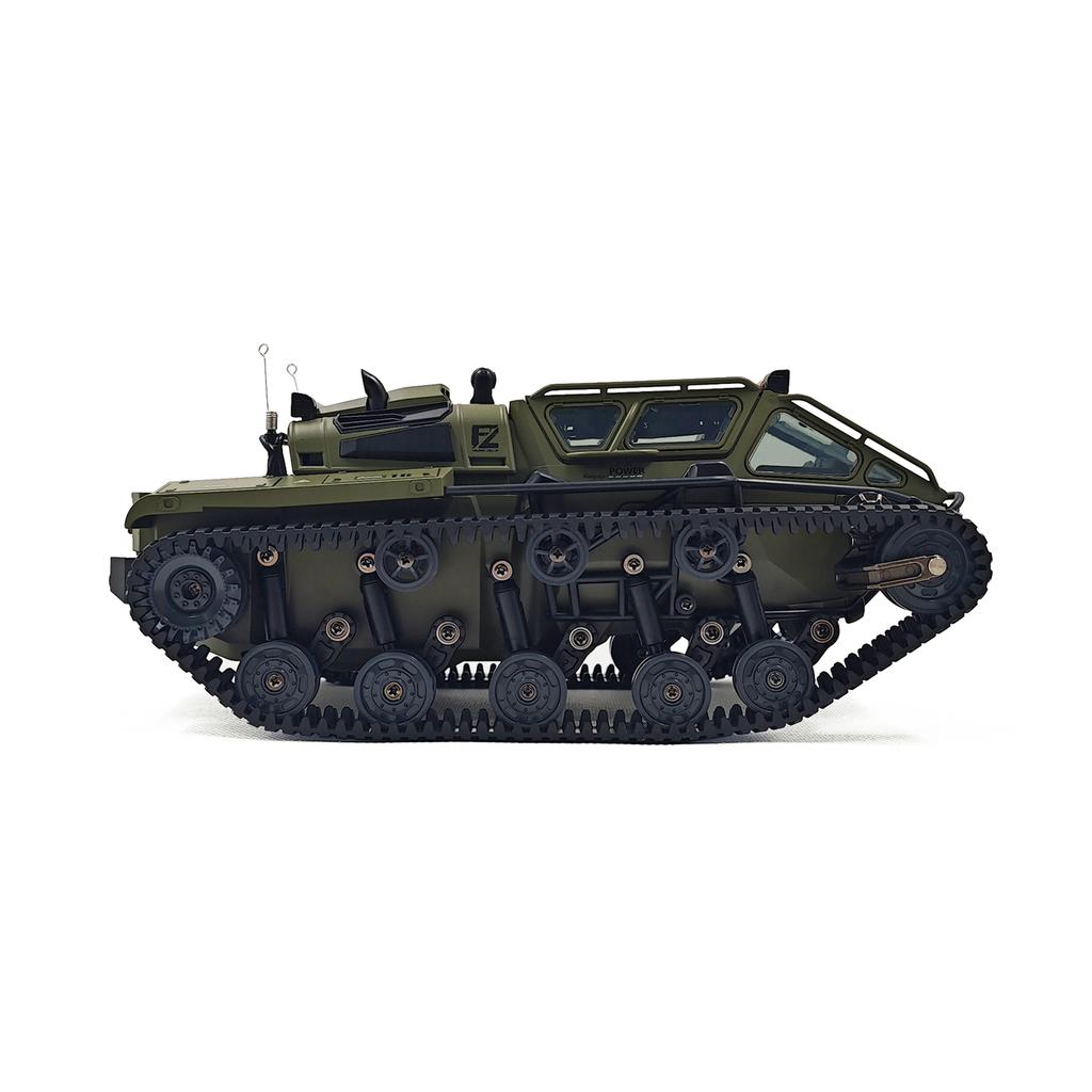 Remote Control Tank, 2.4GHz All Terrain 360 Degrees Rotating Toy Vehicle with Lights, Rechargeable Tracked Car Gifts