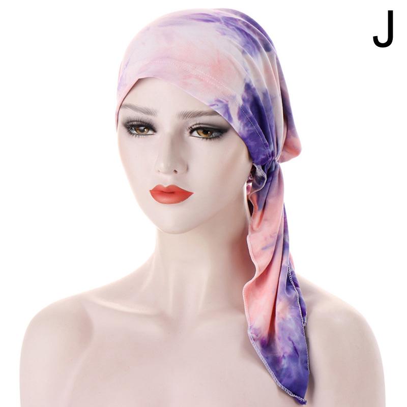 1 шт. модная шапочка для химиотерапии с цветочным принтом, повязка на голову для женщин, тюрбан, мусульманская шляпа, женские аксессуары