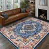 VIKAMA Bohemian Retro Living Room Carpet Light Luxury Ethnic Wind Non-Slip Mat Bedroom Dining Room Carpet Home Decoration