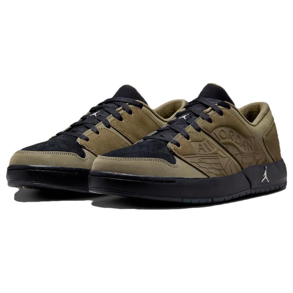 Кроссовки Air Jordan Nu Retro 1 Low Cargo Khaki Мужские Зеленые Черные DV5141-200