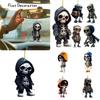 Flat Cartoon Skull Acrylic Car Hangings Halloween Tree Ornament Home Decorations