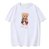 Men's Cotton Casual Short Sleeve Power Boxer Teddy Bear Never Give Up Printed Funny T-Shirt European Size Men's T-Shirt Clothing