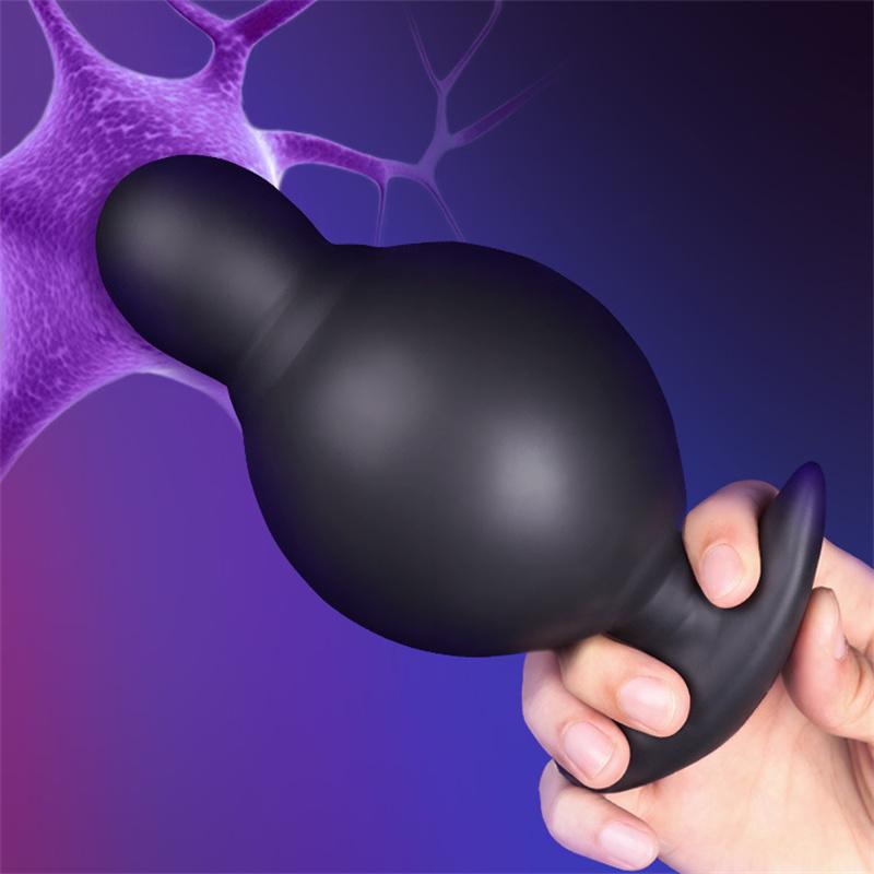 Inflatable Silicone Anal Butt Plug 10 Modes Anus Beads Massage Vibrator For Women Men Masturbation Sex Toys Adult
