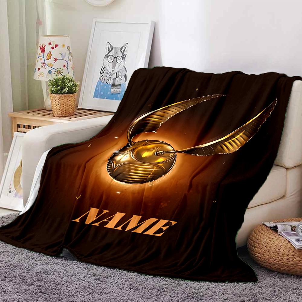 Custom Name Harry Potter Night blanket for Couch & Bed, Plush Cozy Fuzzy Blanket Super Soft & Warm Blankets for Fall and Winter. 090881