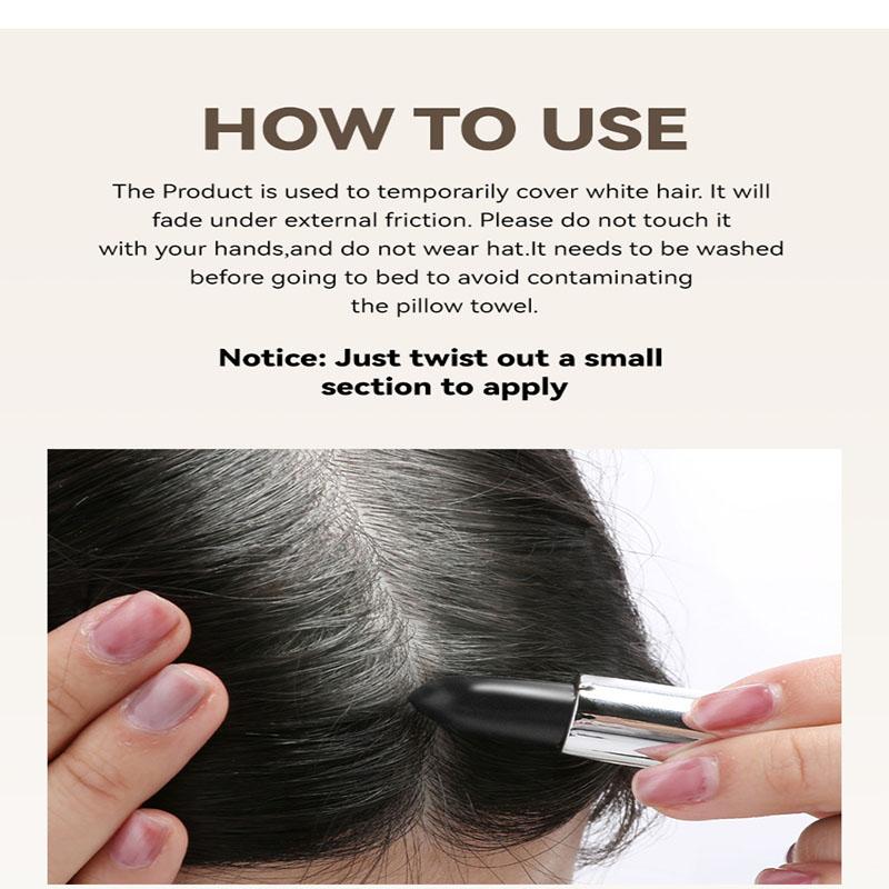 Одноразовая ручка-краска для волос для покрытия седых и черных волос Тип губной помады для растений Дополнительный цвет Временная окраска волос Красота волос