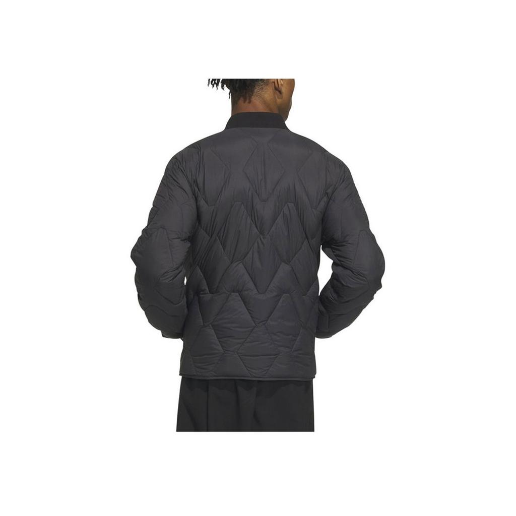 Adidas Сплошной цвет с логотипом, теплая спортивная тренировочная повседневная куртка-пуховик, мужская верхняя одежда, черный IW0775