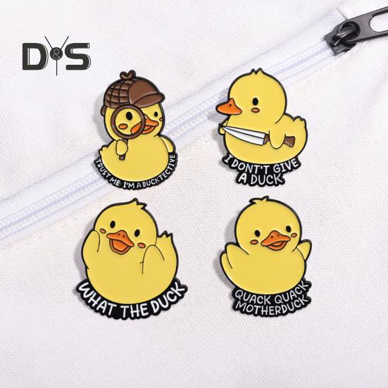 Значок в виде утёнка из мультфильма, украшение в виде животного, брошь из сплава, шляпа, шарф, сумка, украшение на лацкан, булавка, подарок на день рождения, выпускной, Рождество