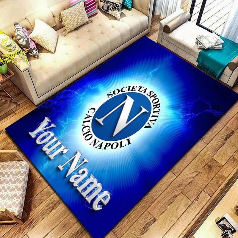 SSC Napoli Custom Name Carpet Rug for Living Room Bedroom Home Sofa Decoration,Kids play Non-slip Floor Mat