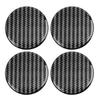 Wheel Center Cap Sticker Wheel Sticker Clear Resin Carbon Fiber Pack of 4 50mm