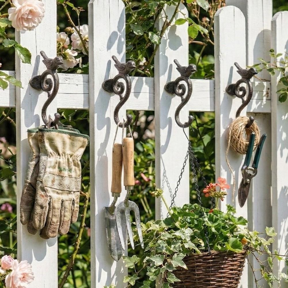 Rustic Cast Iron Wall Hook Decorative Wall Mounted Rack Creative Vintage Bird Coat Hanger Glove