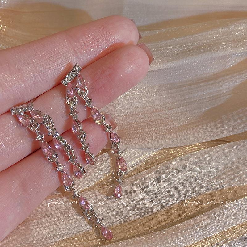 Длинные серьги-кисточки из серебра 925 пробы для женщин — корейский стиль, высококачественные, популярные и универсальные