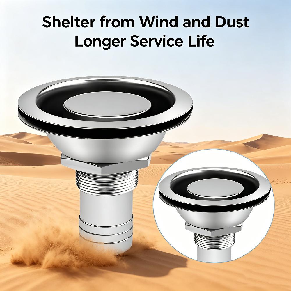 5/8" Marine Fuel Vent 316 Stainless Steel Tank Vent Corrosion Resistant Mirror Polished For Boats Yachts