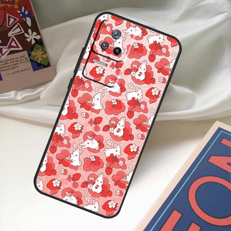 Cute Strawberry Case For POCO X6 Pro M6 X5 X3 M5s F3 F5 Xiaomi 14 Ultra 13 12 Lite 11T 12T 13T Pro Coque