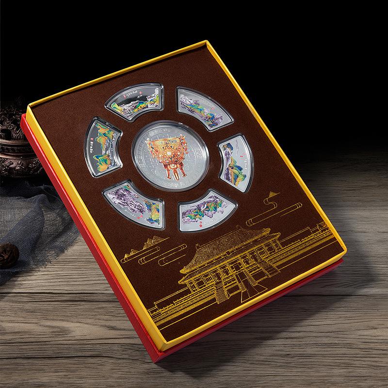 Карта ландшафта на тысячу миль, набор памятных медалей, трехмерный рельеф, цветная памятная медаль, рождественский подарок, наполнители для чулка