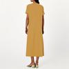 Fashion Women's Solid Color V-neck Long Dress Loose