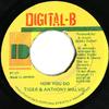 7inch Record TIGER & ANTHONY MALVO - How You Do NONE Digital-B 1988 Jamaica Reggae, Ska & Dub Used