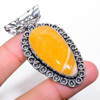 Септарианский Узел Ручной Работы Из Серебра 925 Пробы Кулон 2,36" P8B74