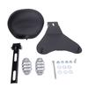 Motorcycle Solo Seat with Spring Bracket Kit Faux Leather Strong Support Universal Fit for Retro