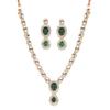 Ожерелье и серьги ZAVERI PEARLS Gold Tone Kundan & Green Stones из свадебной коллекции