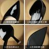699-1 New French Hollow Stiletto Shoes Women's Nude Patent Leather Pointed High Heels Women's Outer Wear Size 35-43