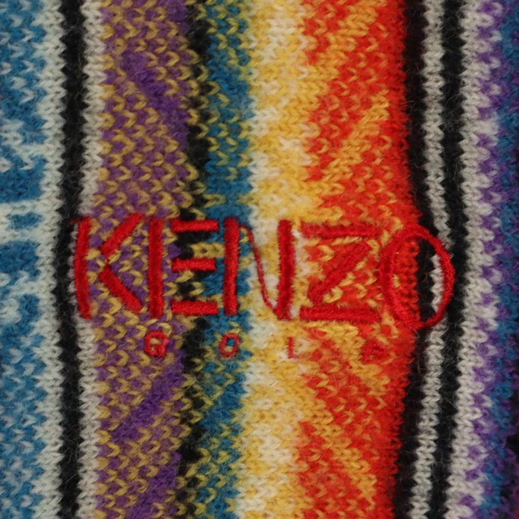 KENZO GOLF 90-е Старый комбинезон Ручка Длинный рукав Свитер 3 Многослойная вязка Мужской Б/у