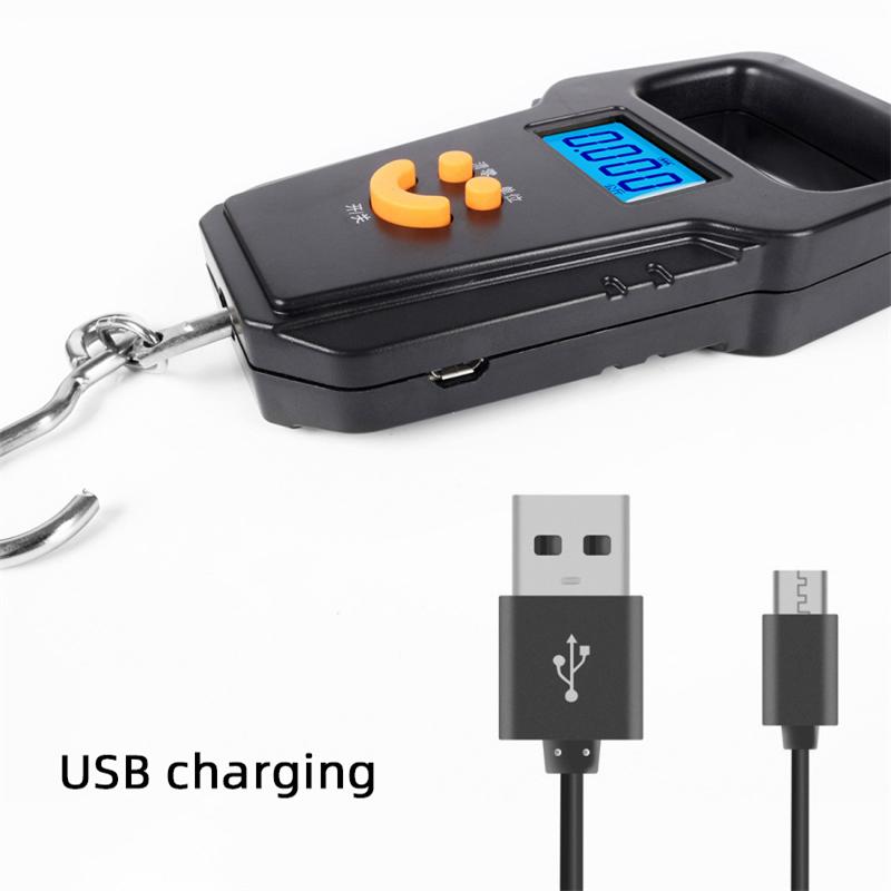USB зарядка ночной дисплей рыболовные весы 50 кг открытый взвешивание мужские подарки для рыбалки