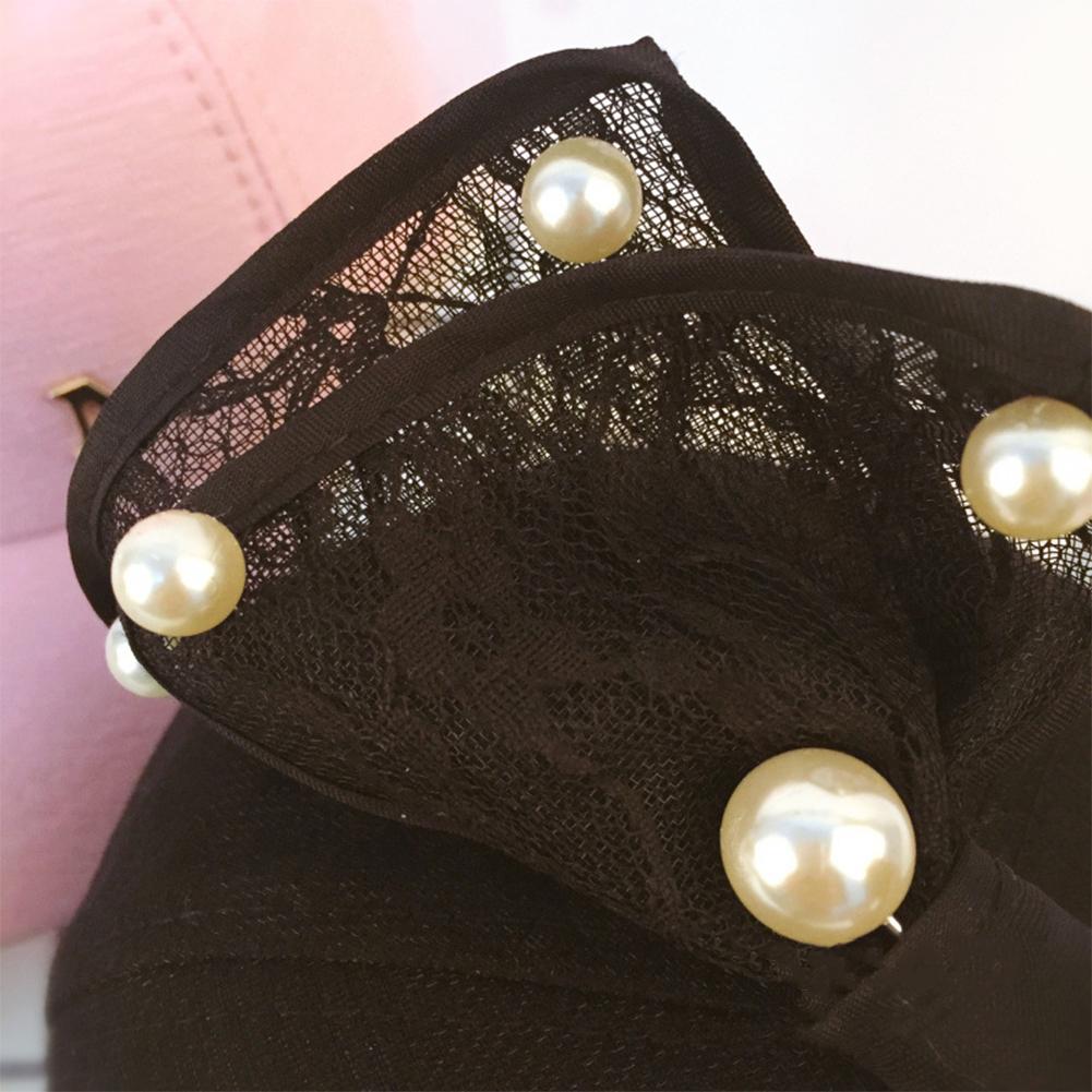 Girl Fashion Pearl Sun Hat Baseball Cap Creative Bowknot Hip Adjustable Hat