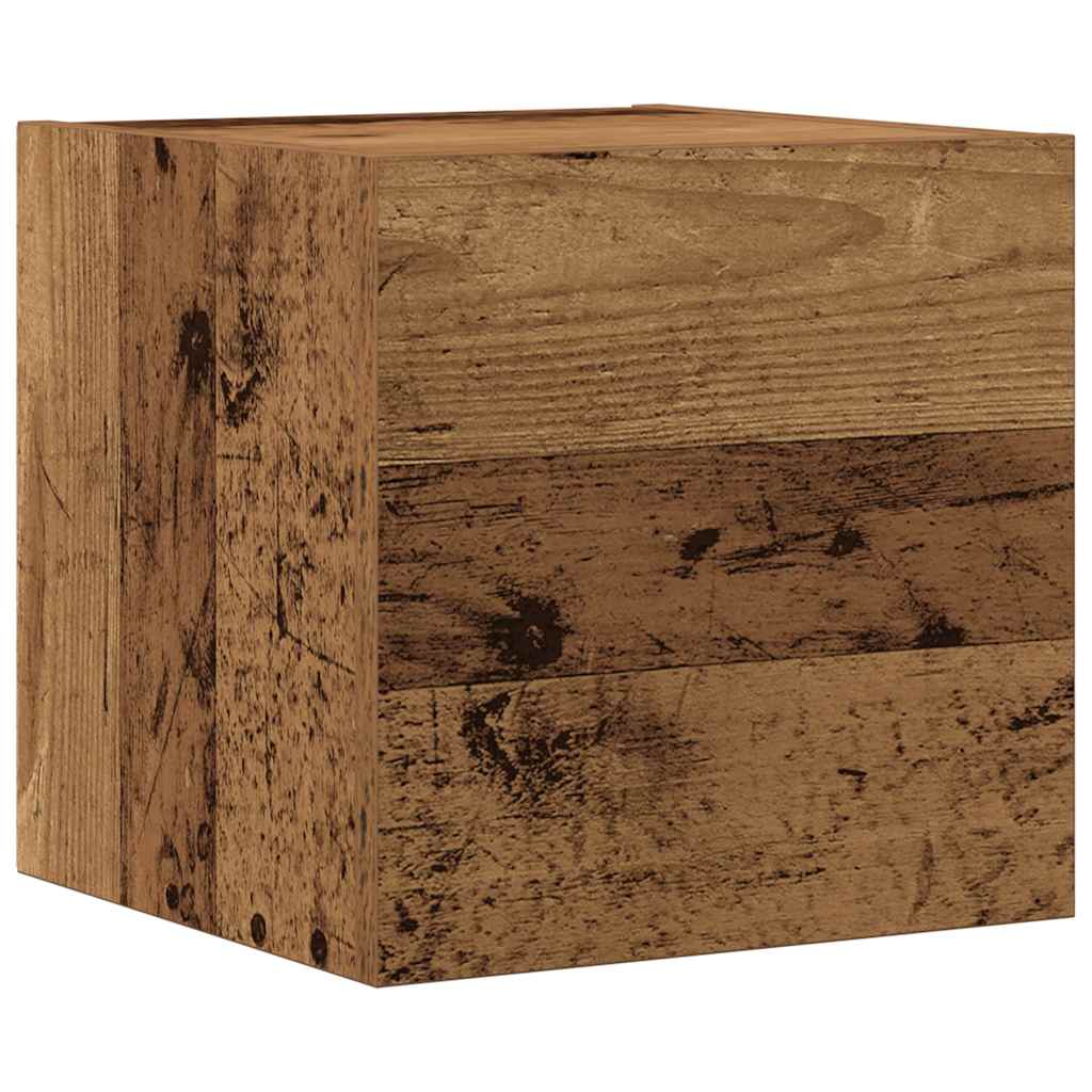 5 Piece Wall Mounted TV Cabinet Set Rustic Wood Look Engineered Wood