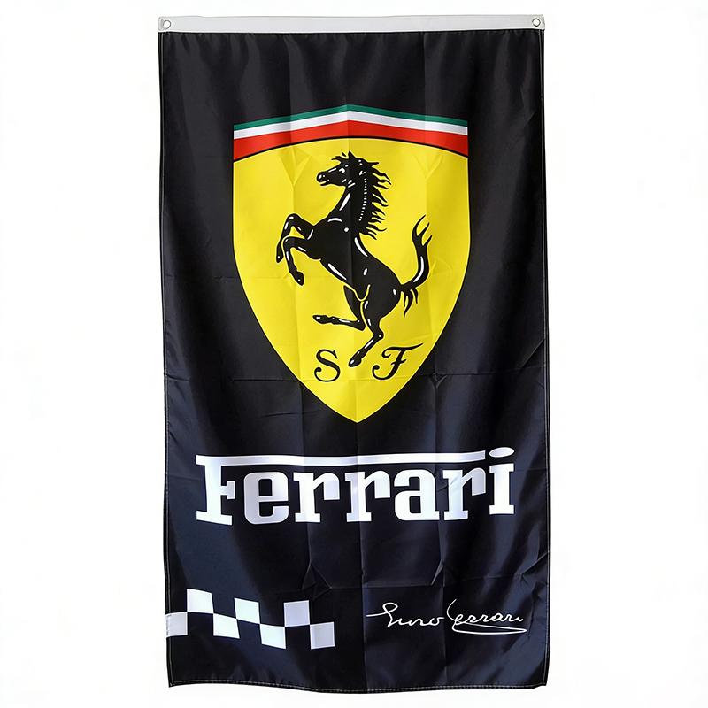 Для Ferrari Мода Классический Спортивный Модификационный Комнатный Настенный Тканевый Флаг для Поддержки Большого Флага Соревнований Поддержка