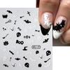 European And American Halloween Nail Art Stickers Bat Skull Spider Halloween Vintage Elements Nail Decoration Stickers