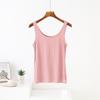 Summer Elastic Tank Tops Slim Fit U-Neck Camis Ribbed Sleeveless Base Layer Shirt Solid Color Camisole All Match