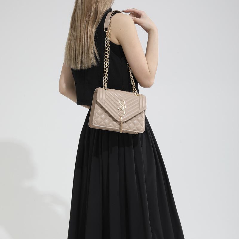 Сумка-цепочка в корейском стиле для женщин на весну и лето, новая модная сумка через плечо на одно плечо, маленькая квадратная сумка с вышитой нитью, женская сумка