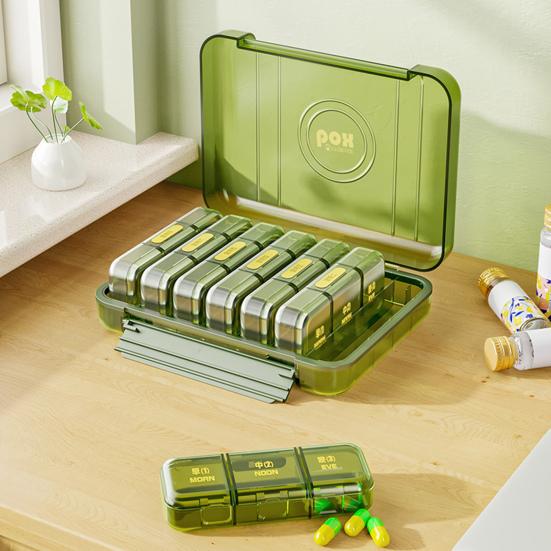 Органайзер для таблеток, 21/28, сетка, пряжка, независимая крышка, хорошая герметичность, легкий доступ, пылезащитный чехол для планшета на 7 дней, еженедельно, канцелярские товары