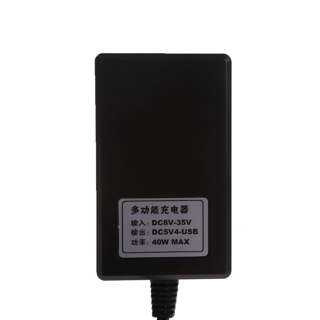 Адаптер питания USB 12/24 В на 5 В с зажимом для аккумулятора, USB-зарядное устройство для мобильного телефона, 4 USB-порта, розетка питания, зарядное устройство для телефона