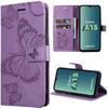 Противоударный чехол - Booling - для Samsung Galaxy A15 - Фиолетовый - Противоударный - Узор Бабочка