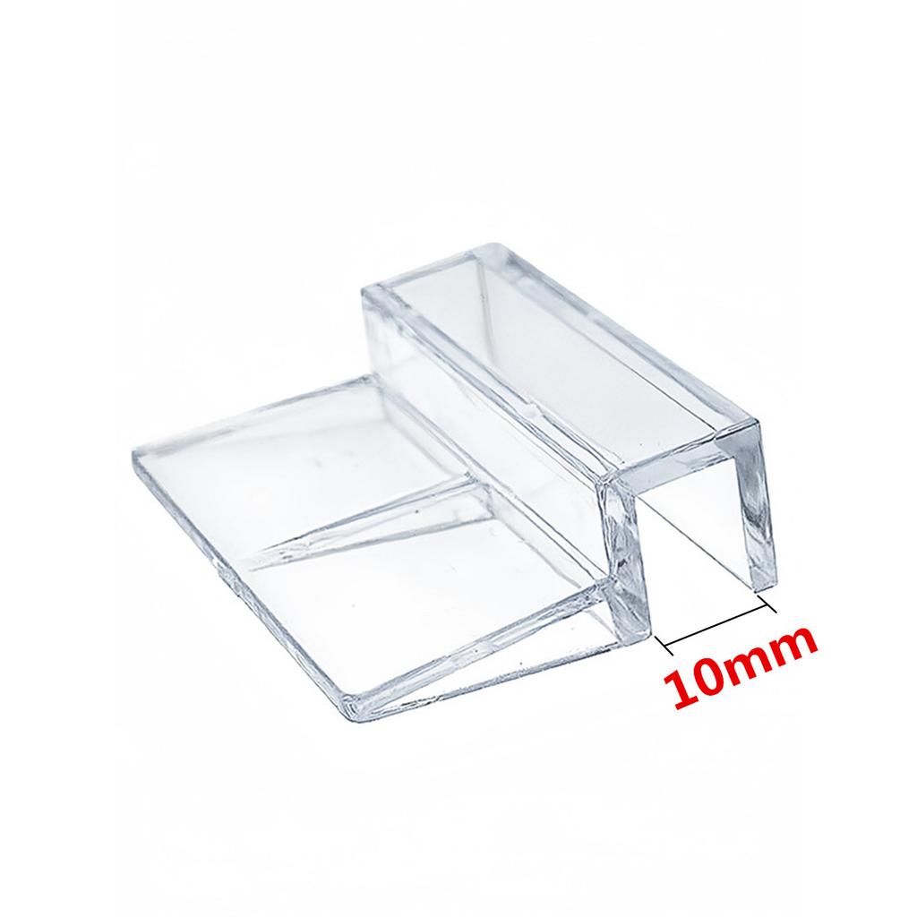 5/6/8/10/12mm Acrylic Aquarium Fish Tank Clips Glass Cover Support Holders Accessories for Aquarium Filter Lamp Stand 10Pcs