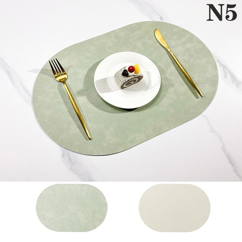 Кожаный коврик под приборы овальный маслостойкий коврик для стола домашний обеденный кухонный стол подставка под приборы дизайн обеденный водонепроницаемый термостойкий домашний декор