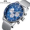 PAULAREIS Automatic Mechanical Multi-functional Glow-in-the-dark Mesh Steel Belt Super Ocean Men's Watch