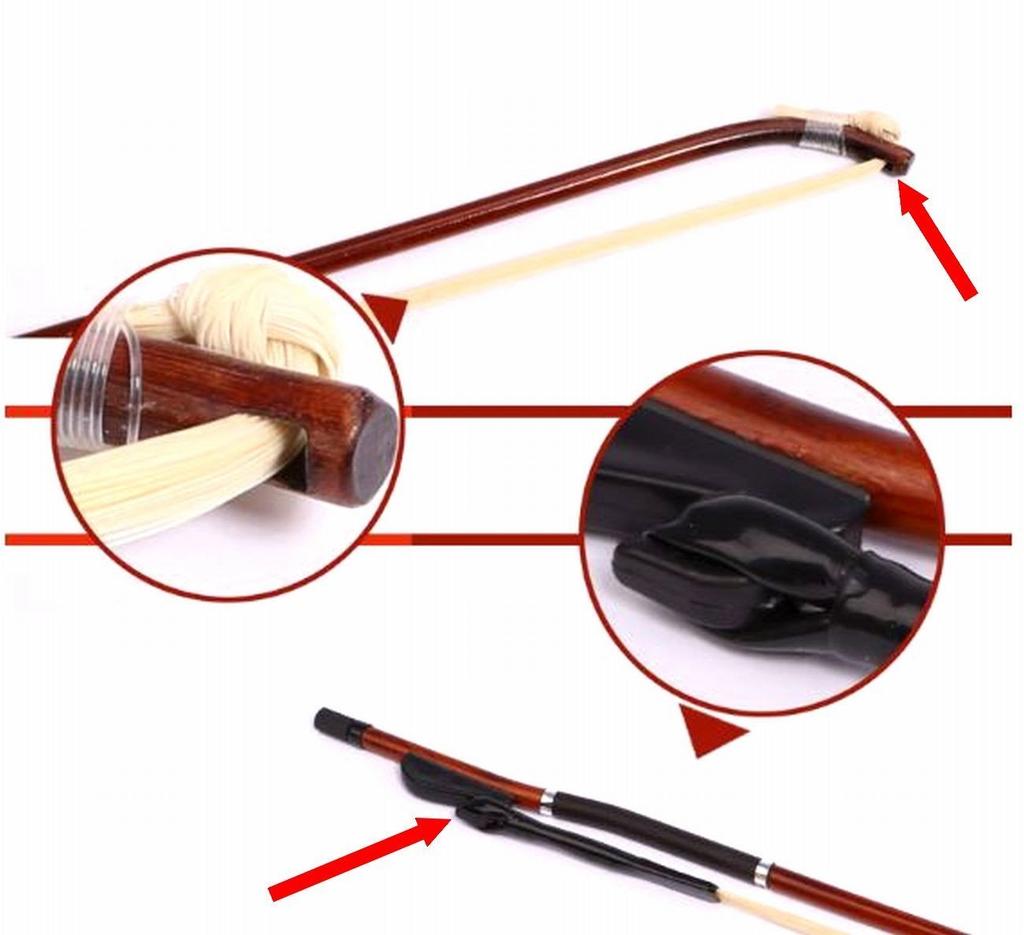 Изысканный смычок эрху для начинающих и практикующих Эрху-лук Натуральный фиолетовый натуральный белый конский волос Поставляется с особым гарантийным сроком 45 Эрху-лук