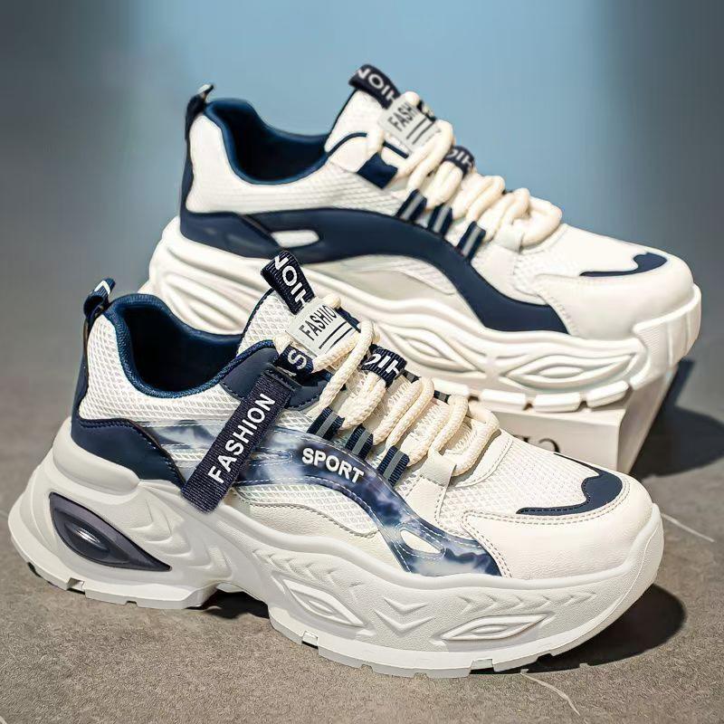 Men S Summer Breathable Mesh Thick Sole Running Sneakers