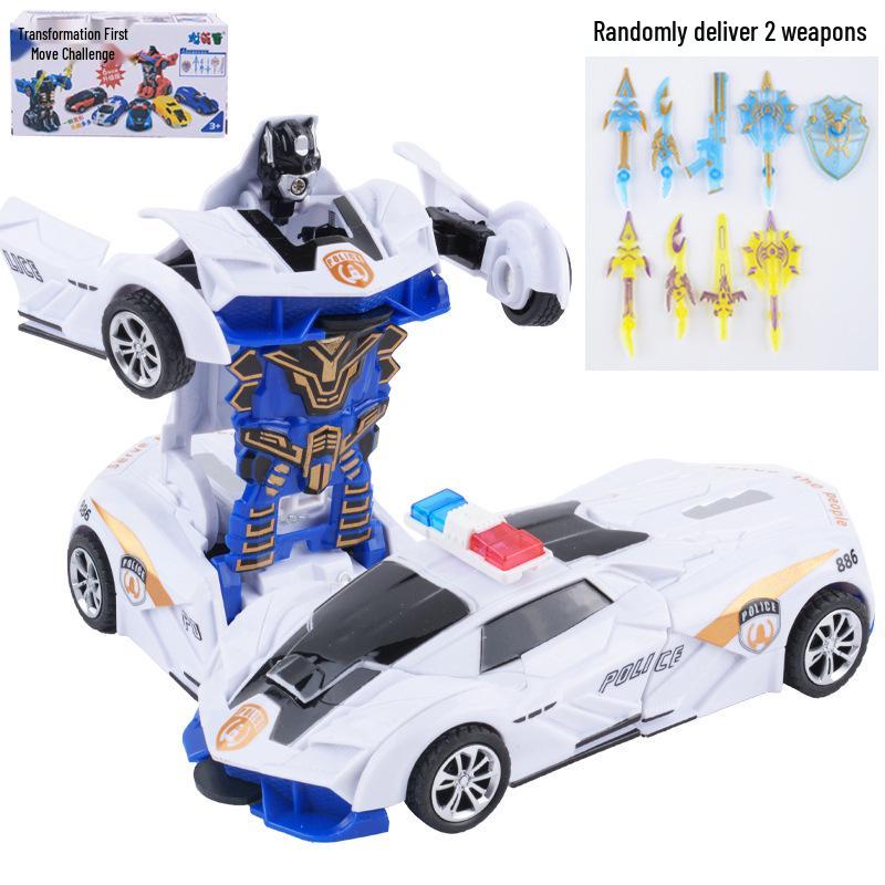 Детская деформирующаяся игрушечная машинка - Инерционная ударопрочная машина-пазл с одной кнопкой