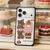 Кристальный квадратный чехол с мультяшным щенком для iPhone 15 Pro Max - Защита от падений