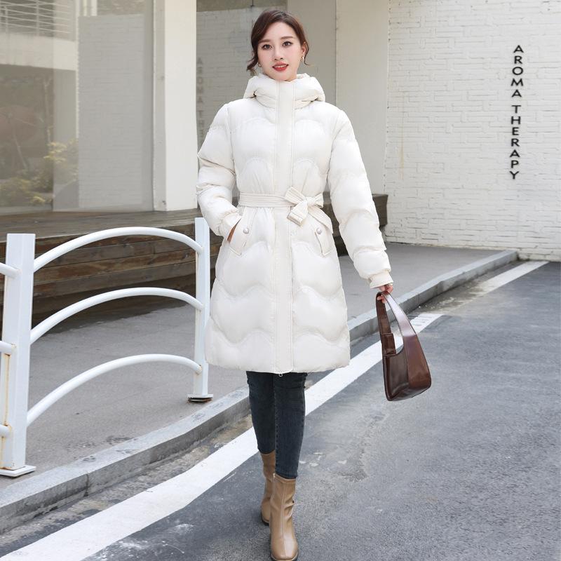 Winter fashion medium and long down cotton-padded jacket women's thickened jacket new loose foreign style warm cotton-padded jacket