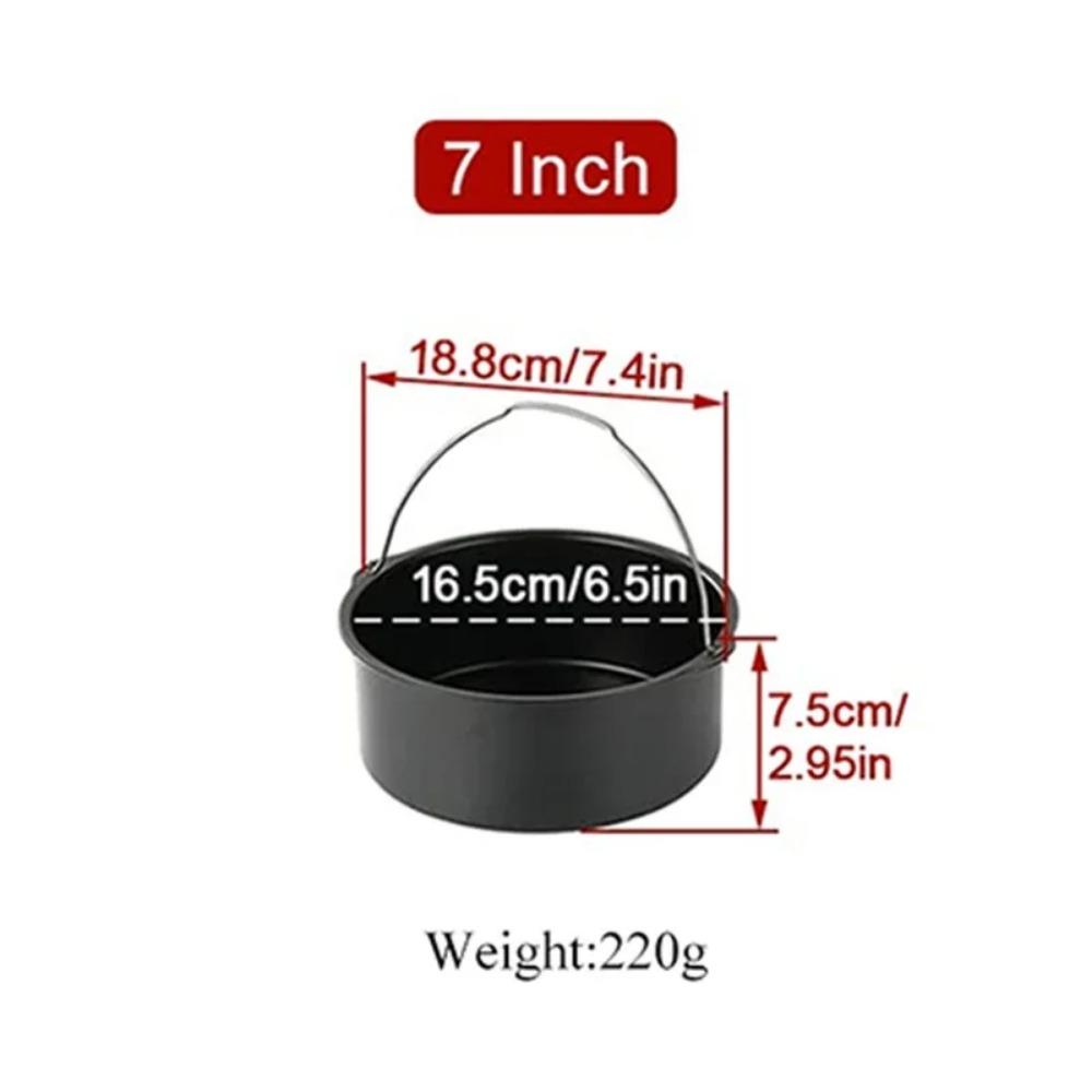 6/7/8-дюймовая форма для выпечки с антипригарным покрытием, безопасная для использования в духовке и фритюрнице, многофункциональная форма для выпечки пиццы/тортов/десертов, противень для выпечки