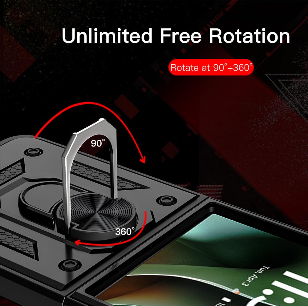 KEYSION Противоударный бронированный чехол для Motorola Razr 60 Ultra 5G Металлическая подставка-кольцо Задняя крышка телефона для MOTO Razr Ultra 2025 Razr+2025