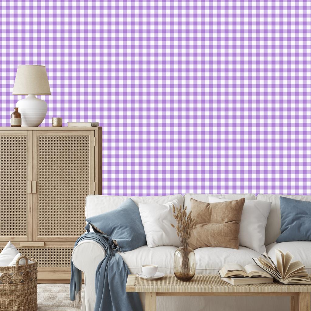 Lavender Fabric Pattern Wallpaper for Living Room and Bedroom 50x1000