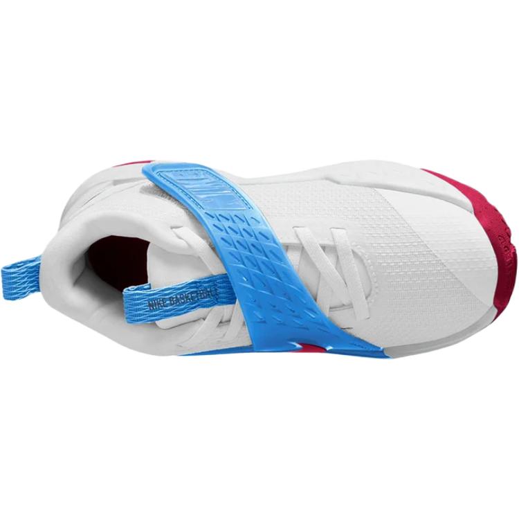 Nike Team Hustle D12 PS University Blue Team Red Kids Sneakers White Black HF6280-102