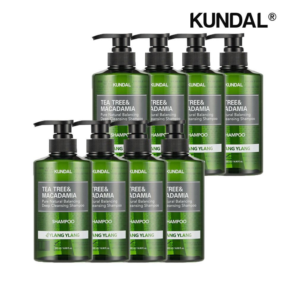KUNDAL Tea Tree & Macadamia Deep Cleansing Shampoo for Oily Hair Ylang Ylang 500ml x8